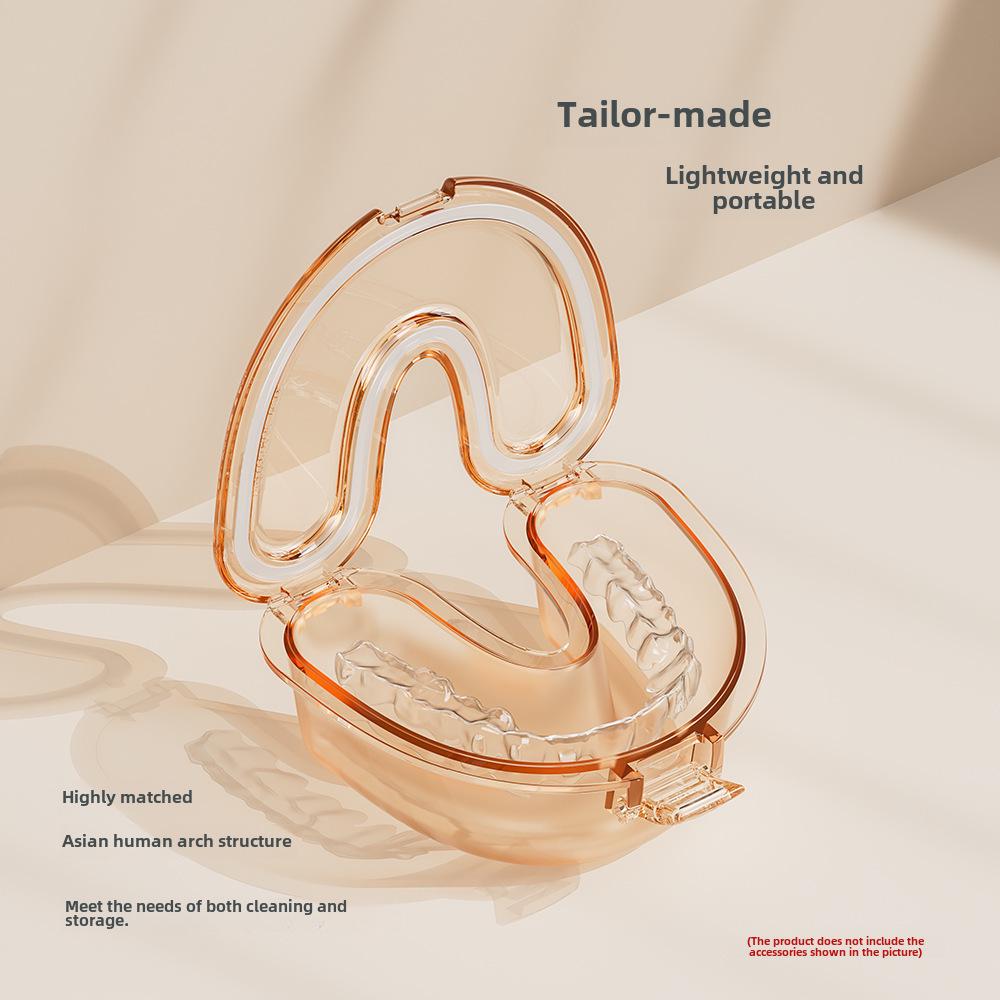 Neviditelný ortodontický držák a schránka na protézy se zámkem