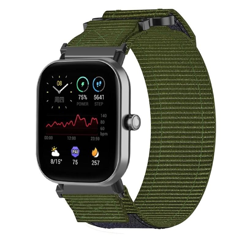 Verstellbare Nylon-Canvas-Uhrenarmbänder, Sportliches Armband für 18mm 20mm Smartwatches