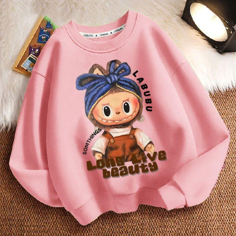 Cute Round-neck Hoodies for Children, Long-sleeved Loose Hoodies for Boys and Girls In Spring and Autumn
