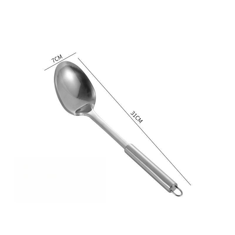 Durable Stainless Steel Wok Spatula Long Handle Kitchen Gadgets Colander Strainer Spoon Cooking Tools