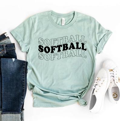 Softball T-shirt, Women Softball Shirt, School Sports Gift, Game Day Tee, Softball Mom Top, Favorite Player Shirts, Women's Tee, Mom Shirts