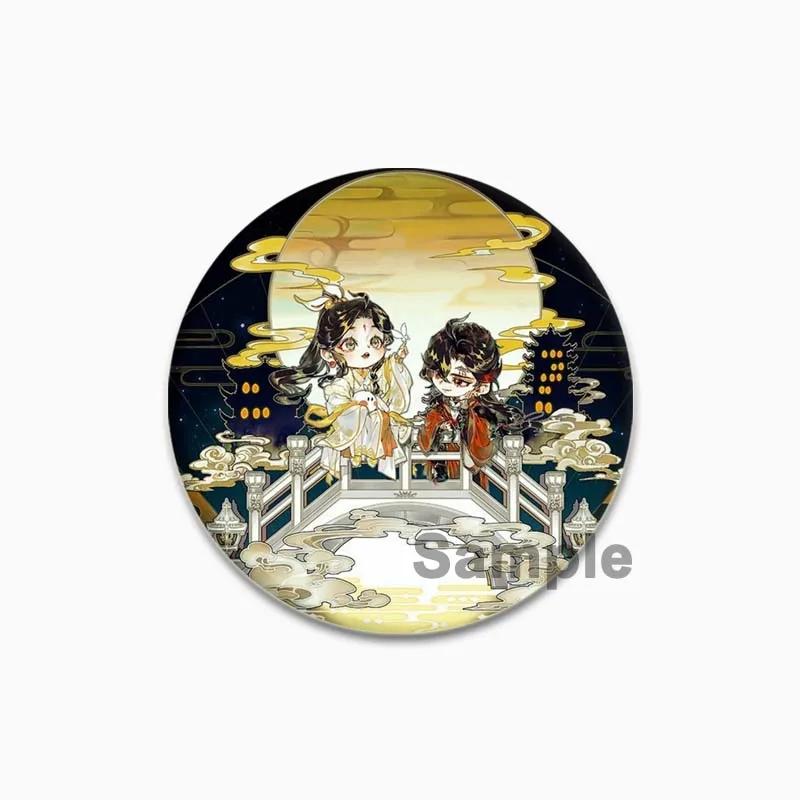 32/44/58mm Heaven Official's Blessing Anstecker Huacheng Xie Lian Anime Broschen Handgemachte Niedliche Emaille-Pins für Kragen Kleidung Schmuck 44/58mm