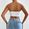 European and American Women's Clothing Sexy Backless Retro Tube Top Short Strapless Sleeveless Outer Bottom Vest