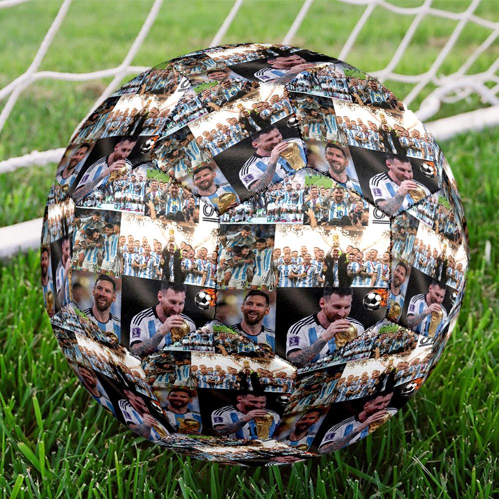 Messi 10 Number Leo Messi World Cup Size 5 Football Machine Sewn Indooroutdoor Universal Football For Football Accessories Perfect Birthday Christmas