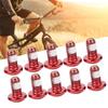 24pz ZTTO Viti per Freni a Disco da Bicicletta T25 Bulloni Colorati M5x10mm0.4in Acciaio Resistenza all'UsuraRosso