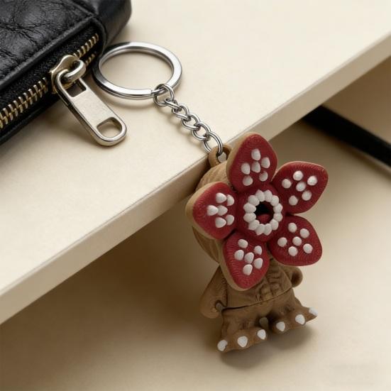 Keychain Pendant Cartoon Flower Design Plastic Key Chain for Lover Mother Sister Wife Girlfriend Birthday Christmas Charm