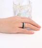 8mm Fashion Zircon Inlaid Gradient Ring for Women Men Stainless Steel Exquisite Ring Jewelry Party Birthday Gift Wholesale