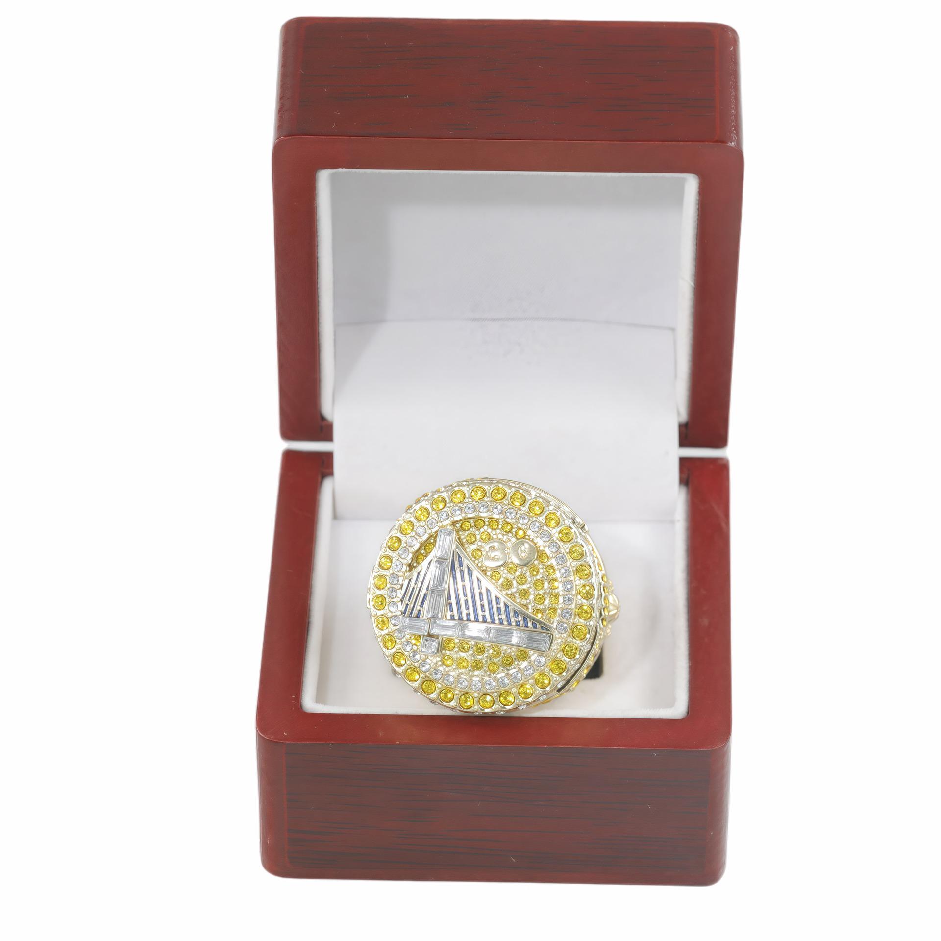 2022 Golden State Warriors #30 Curry Championship Ring with Rotatable Switch Size 8