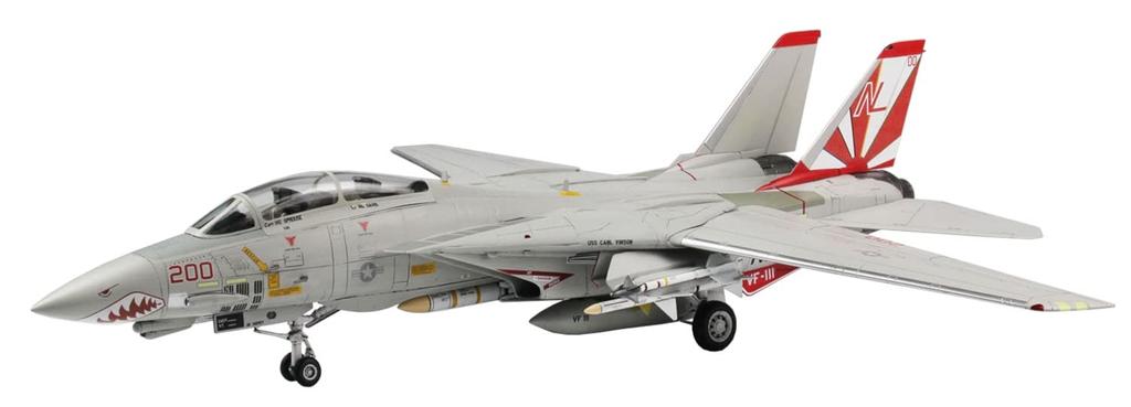 Platz/Italeri 1/48 scale U.S. Navy Carrier-Based Fighter F-14A Tomcat VF-111 Sundowners Plastic Model TPA-16, Molded in Color