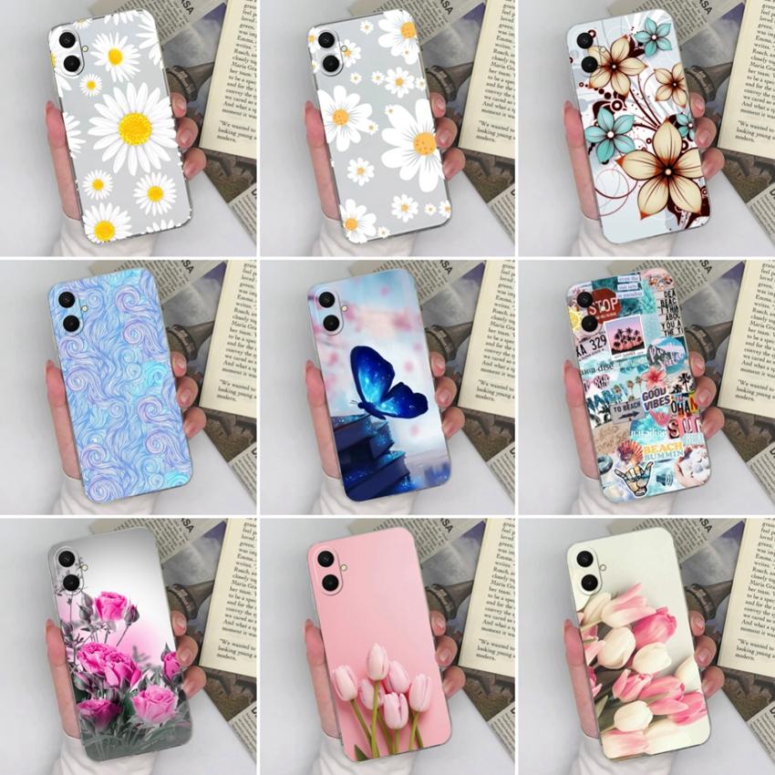For Samsung A07 M36 F36 F56 A53 A17 A37 A54 A71 Phone Casing Beautiful Rose Patterns Fashion TPU Silicone Ultra Thin Case For Samsung Clear Back Cover