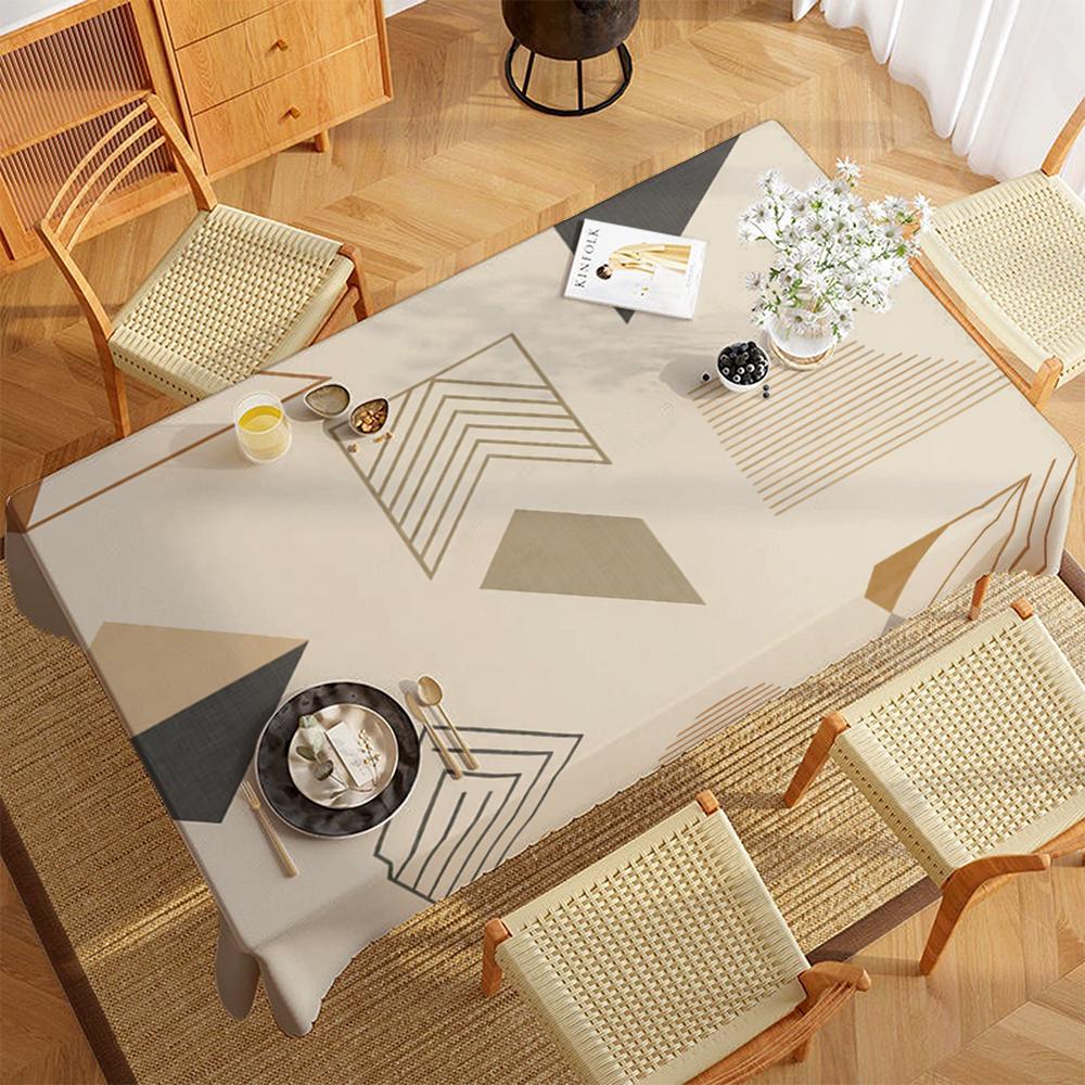 Geometric Polyester 2D Flat Printed Room Decor Picnic Blanket Camping Table Cover Party Supplies Table Covers Dining Table Xmas