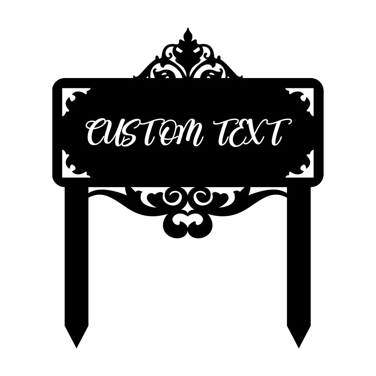 Personalized Metal Yard Sign Custom Address Stake Garden Art Housewarming Gift