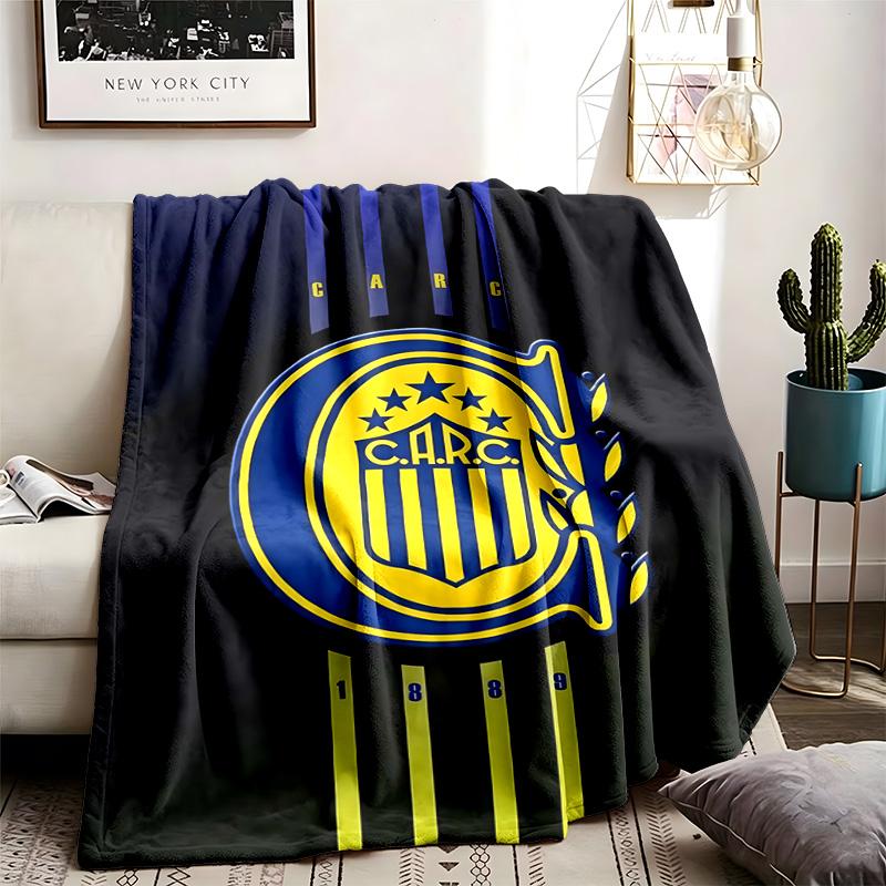 Club Atletico Rosario Central Theme Personalized Outdoor Flannel Blankets Soft And Suitable For All Seasons Perfect For Sofas Beds And Camping