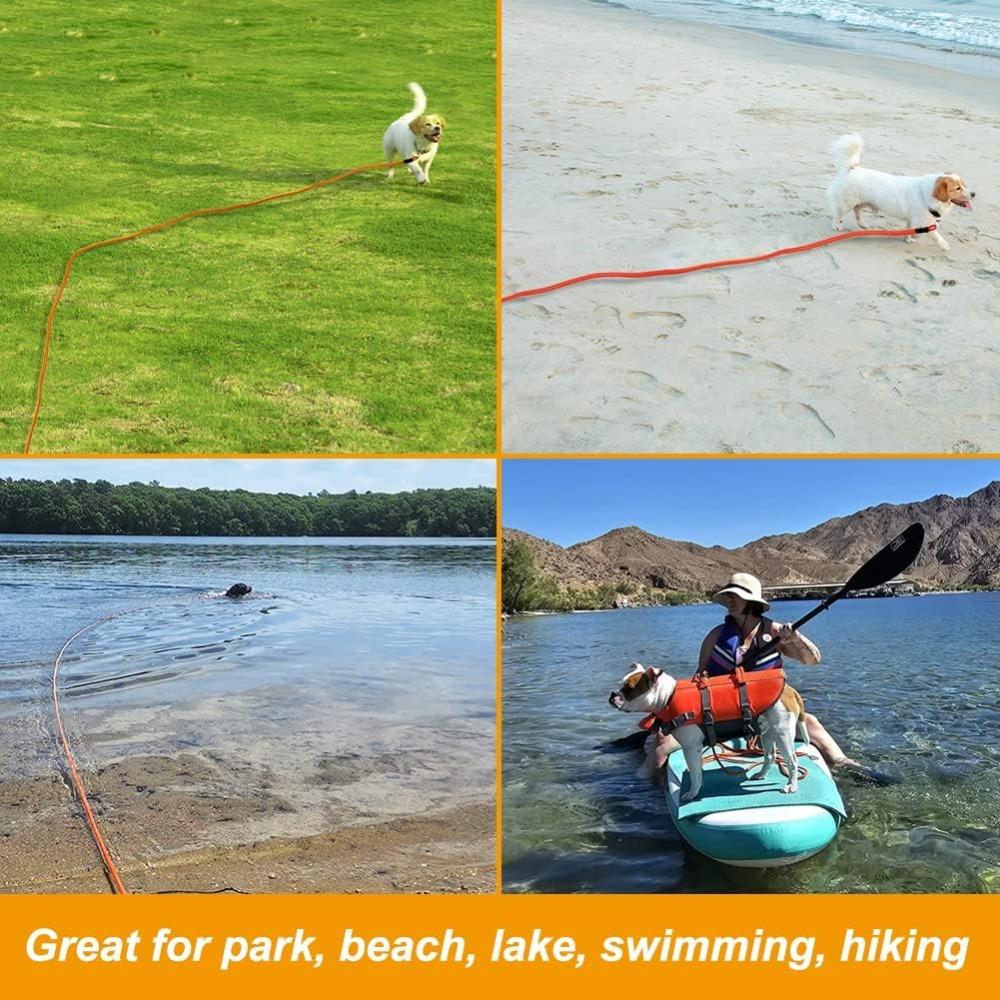 6m Floating Long Dog Leash Floating Lightweight Rope for Hiking Swimming Foam Handle Training Leash  Small Medium Large Dogs