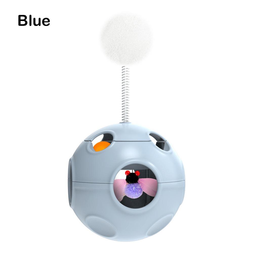 New Fluff Ball Cat Toy Tumbler Pet Supplies Entertain Cats Spring Fluff Ball Multifunctional Interactive Toy Pet Toy