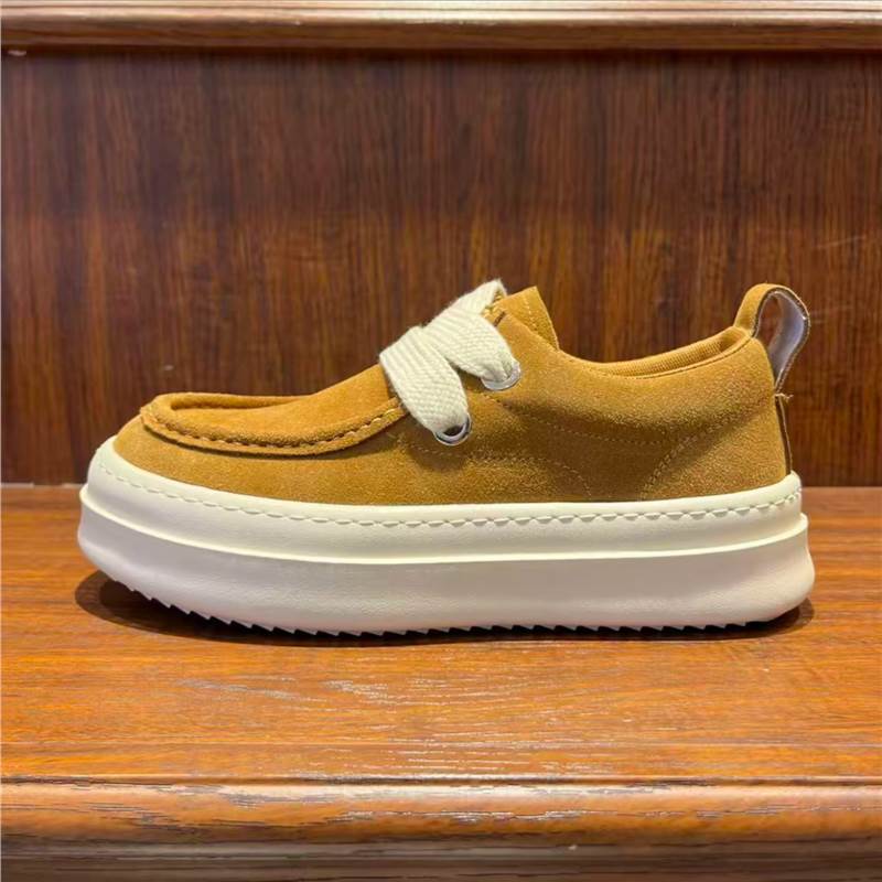 Autumn suede leather solid color comfortable low-top lightweight simple niche casual shoes tt