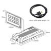 Car Universal 10P Membrane Control Switch Panel with Backlight Module LED Touch Electronic Accessories USB Cable Builtin PPTC IP67 Waterproof