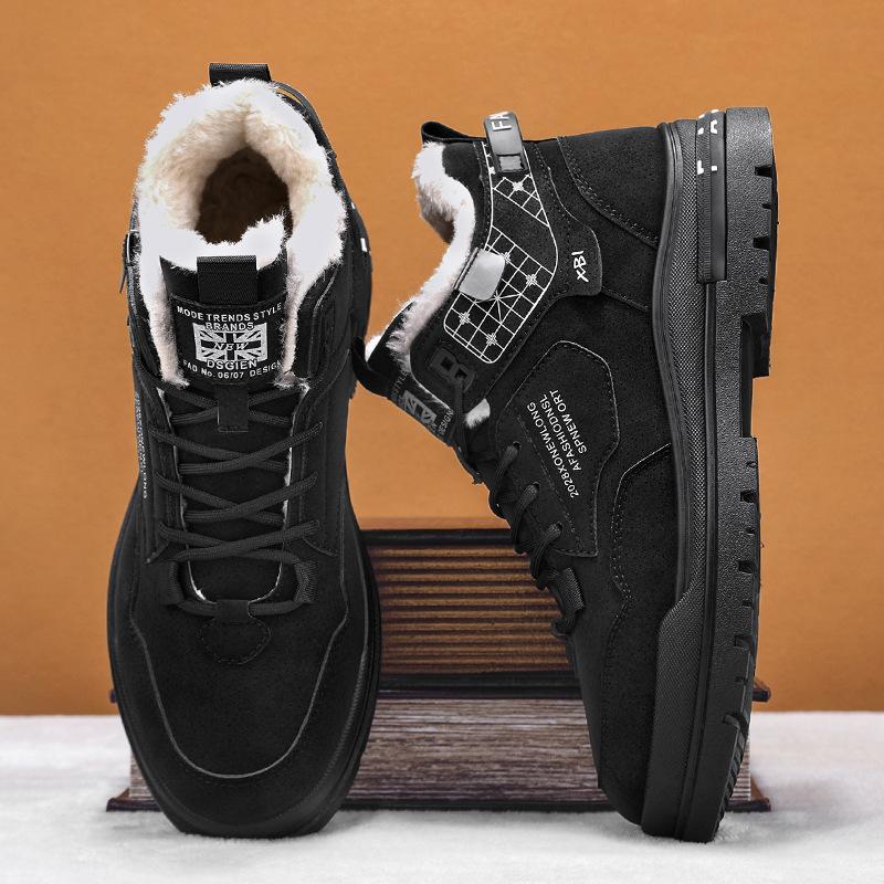 Herbst und Winter neue Martin Boots Herren High-Top Retro Sport und Freizeit dicke Sohle Samt warme Baumwollschuhe kältebeständige und bequeme Schuhe