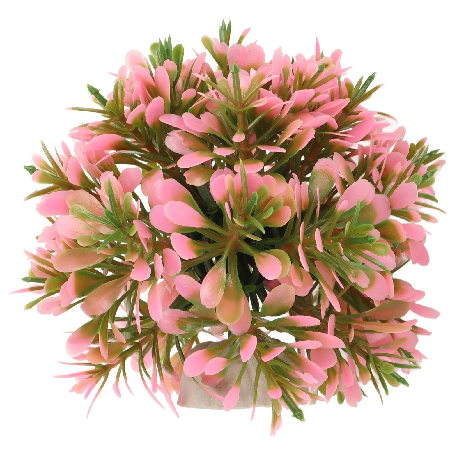 

Искусственный аквариумный травяной шар Стойкий к цвету Пластиковый травяной шар для аквариума Ландшафтный дизайн Розовый