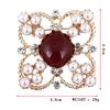 Fashion Atmospheric Literary Pearl with Diamonds Brooch Pin Buckle Large Clothes Accessories Accessories Shawl Long-Lasting Color Exquisite Brooch