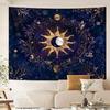 Large Celestial Zodiac Tapestry Wall Hanging Boho Astrology Moon Sun Galaxy Cosmic Space Witchy Room Decor Art