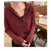 Autumn and Winter New Design Hooded Long-sleeved Knitted Cardigan Jacket Women's Thin Solid Color Temperament Versatile Top Trendy
