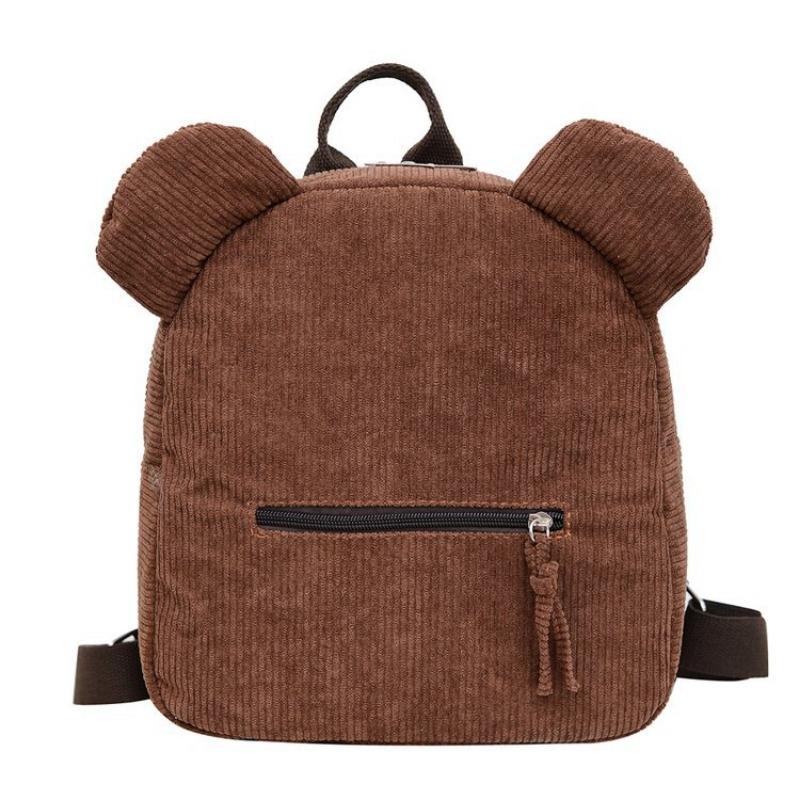 Striped Velvet Personality Trend Casual Simple Travel Bag Spring New Corduroy Fashion Women's Bag Backpack