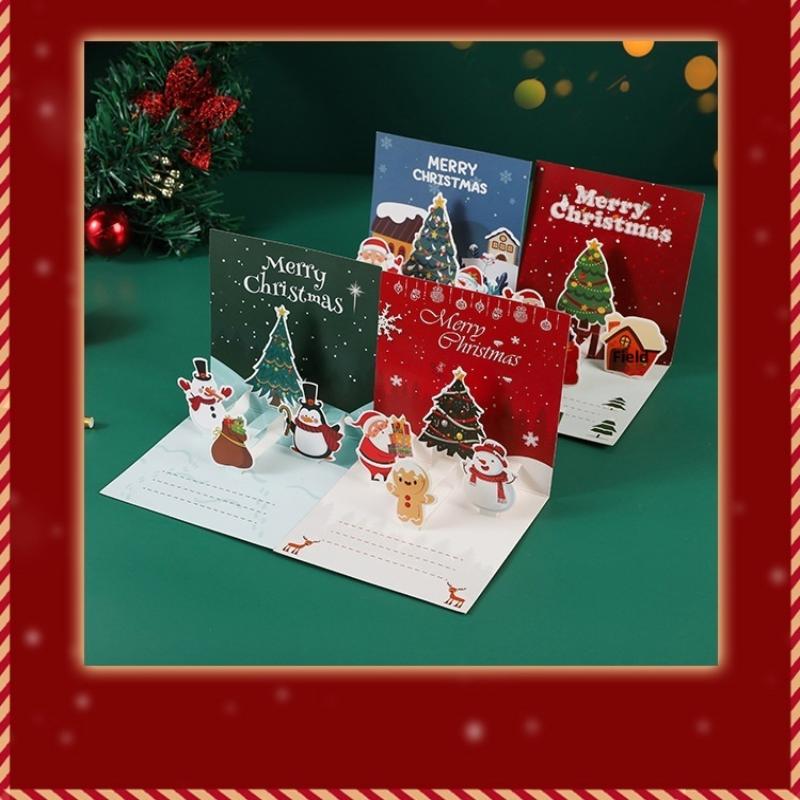 3D Weihnachtskarten zum Falten Frohe Weihnachten Beste Wünsche Karte Weihnachtsgeschenk für Jahr Segen Dankeschön Postkarte Dekoration