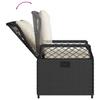 Vidaxl 5-Cz. Garden Furniture Set With Cushions, Black, Poly Rattan