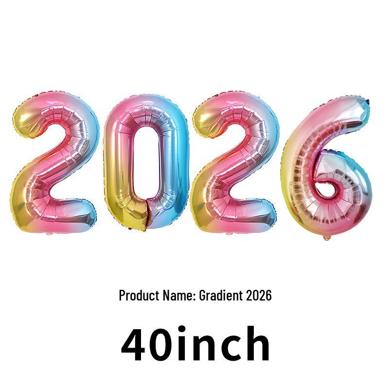 2026 Large Foil Number Balloons Set: 32'' & 40'' for New Year's Celebrations