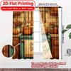 2D FLAT PRINTING 2pcs Curtains (Without Rod) Cozy Kitchen Decor New year holiday curtains with digital printing Machine Washable