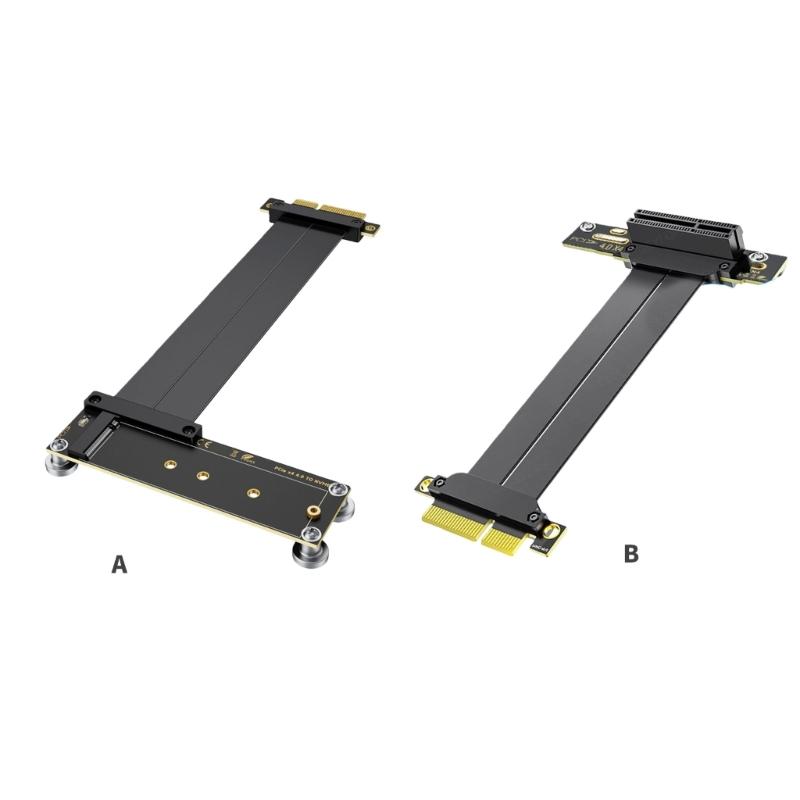 PCIe4.0 4X Expansion Cable Supporting NVMe M.2 SSDs GPU and Networking Cards Featuring AntiInterference Shielding