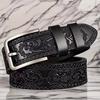 PU Embossed Leather Belt Embossed Waistband Retro Women's Faux Leather Belt