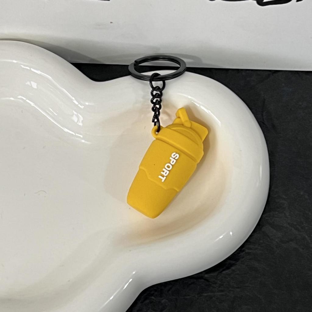 Miu Series Dumbbell Plate Keychain: Trendy Fitness Accessory & Sports Jewelry Gift