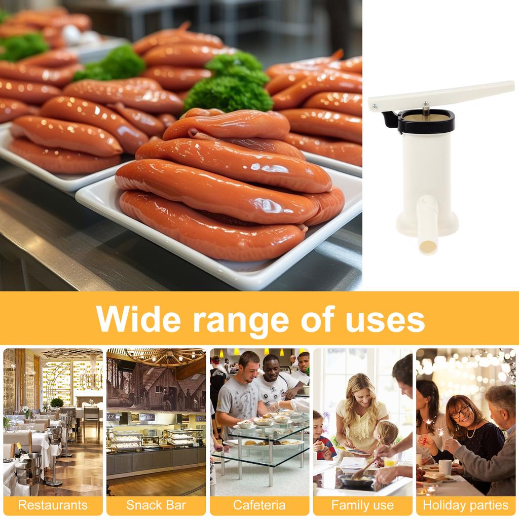 Manual Sausage Stuffer Machine Plastic Vertical Sausage Filling Machine Household Kitchen Homemade Sausage Tool Sausage Filler