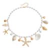 Bohemian Summer Beach Shell Waist Chain Seaside Travel Imitation Pearl Starfish Conch Pendant Body Chain