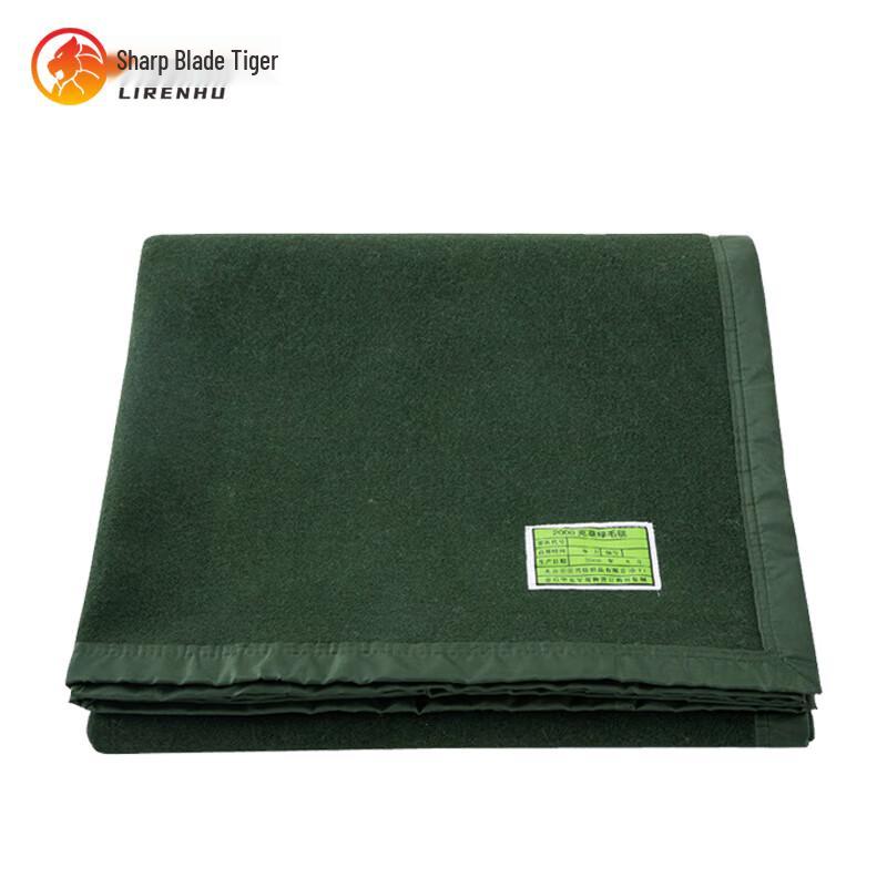 Leisure Tiger Military Green Emergency Wool Blanket