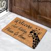 2D Flat-1PC Welcome Cork Doorway Floor Mat , Welcome mats for home decoration.