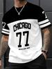 Summer 2025 New Men's T-shirt Casual Sports Digital Ball Jacket Polyester Men's T-shirt