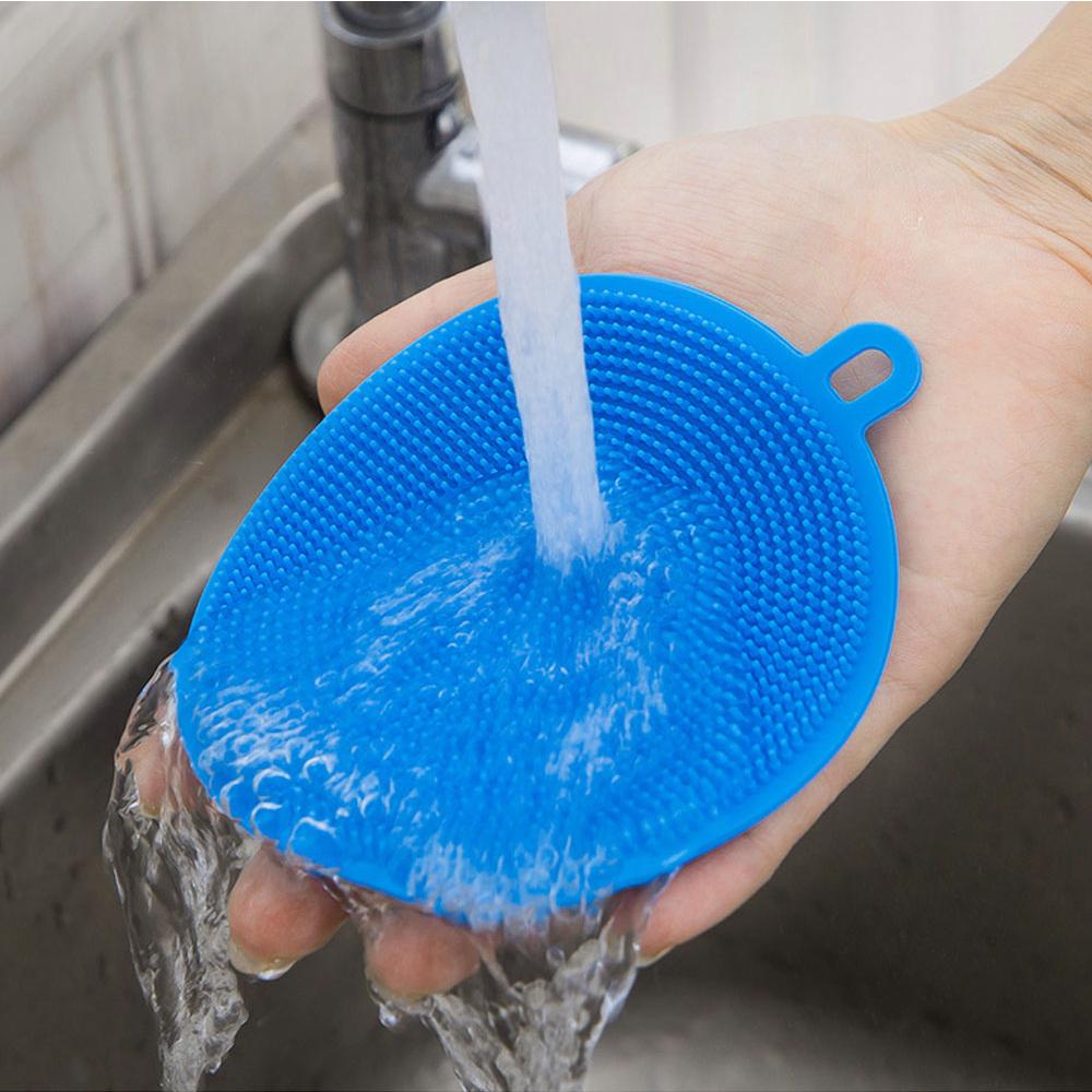 Multi-purpose Safe Silicone Brush Cleaning Mat Pads Heat-Resistant Dish Washing Brush Cleaner