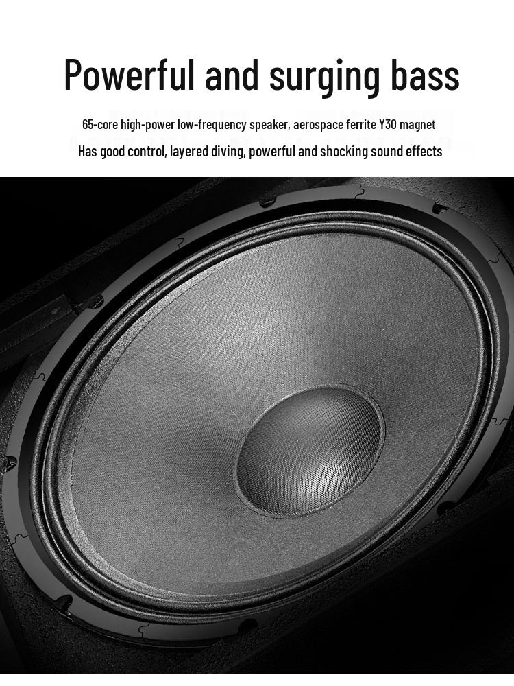 Compact Pull-Rod Suitcase Speaker with High Power, 10''/12''/15'' Sizes, 4-Ohm Imported Bass, Full-Range Sound