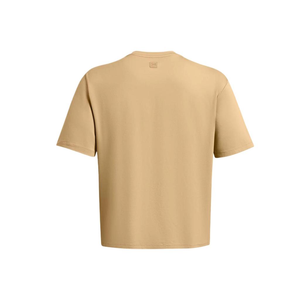 Under Armour Meridian Solid Round Neck Short Sleeve T-Shirt Men Tops Camel-Brown 1382805-263