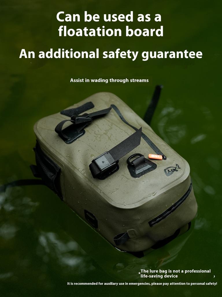 Waterproof Fishing Backpack For Lure Fishing Professional Air-Tight Fishing Bag 9.5L Capacity Lightweight Design 755G