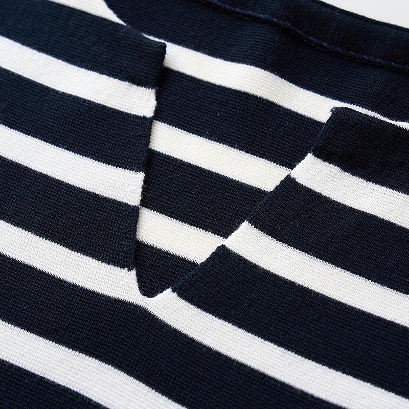 Northern Deer Women's Fine Wool Striped Long-Sleeve Knitwear - Early Autumn Collection