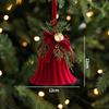 Christmas Tree Hanging Decoration Red Flocked Christmas Bell Xmas Tree Decorative Ornament Xmas New Year Decoration Supplies