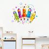 Colorful Pencils Wall Sticker Cartoon Kids Room Wall Decals Peel And Stick Classroom Wall Mural Art for Playroom Nursery Wall