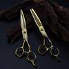Gold 6.0" Napson Damascus Steel Hairdressing & Thinning Barber Scissors