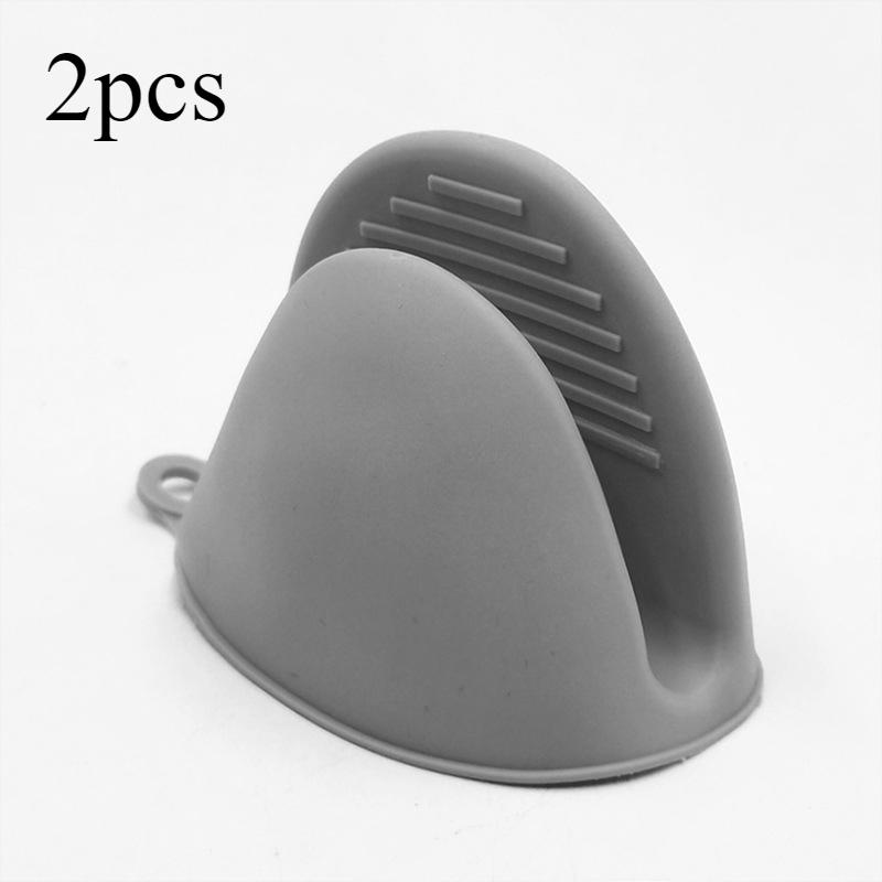 2pcs Thicken Baking  Silicone Oven Mitts Microwave Oven Glove Heat Insulation Anti-slip Bowl Pot Clips Kitchen Gloves