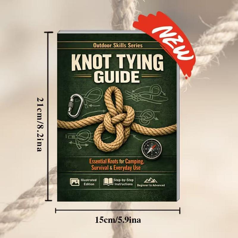 Step By Step Illustrated Outdoor Survival Knot Complete Knot Guide For Camping Hiking Daily Home Great Gift