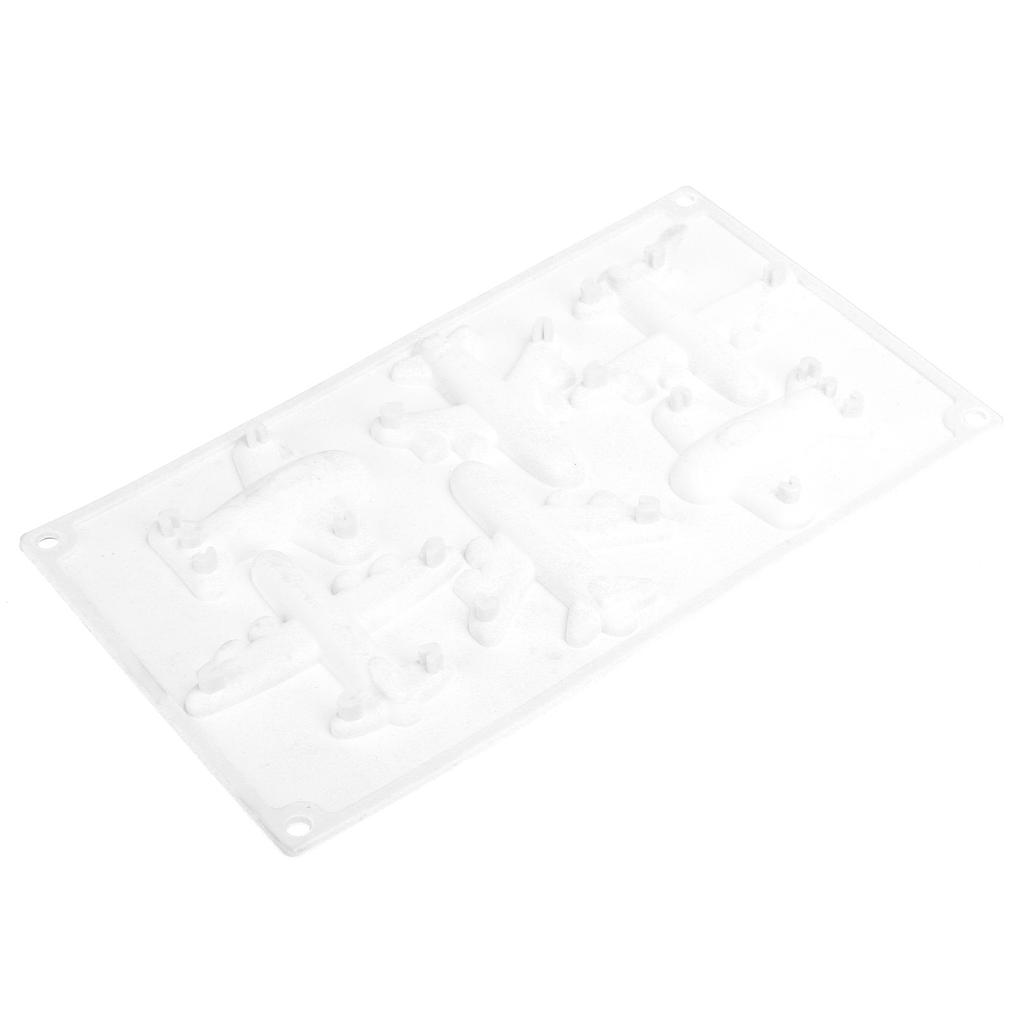 6 Grid Airplane Shape Mold Silicone Baking Chocolate Cake Decoration Mold for Kitchen Home